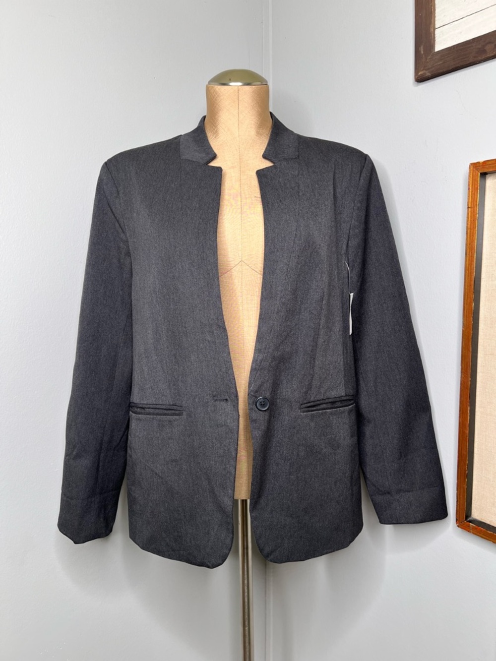 Old Navy Heathered Twill Pixie Blazer size Women’s Large